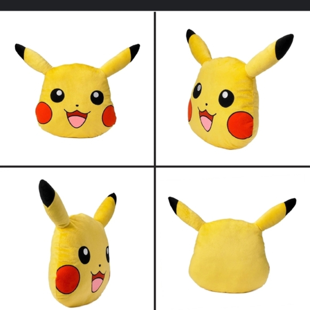 😀 Kids Pikachu Bedding Plush Cuddle and Decorative Pillow Buddy, Yellow
